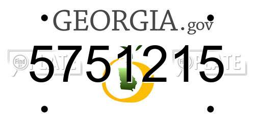 5751215 Georgia License Plate