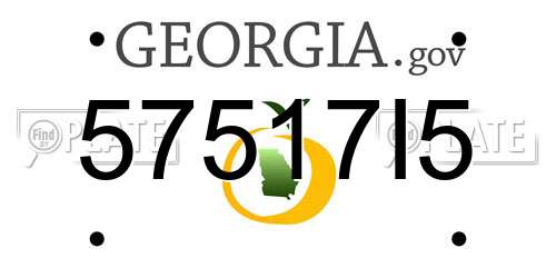 57517I5 Georgia License Plate