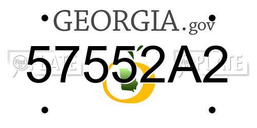 57552A2 Georgia License Plate