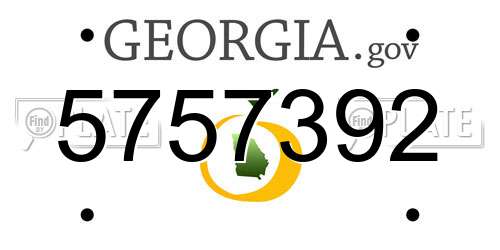 5757392 Georgia License Plate