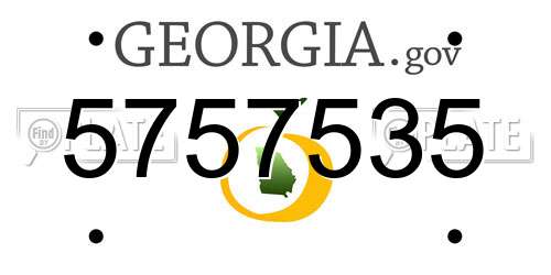 5757535 Georgia License Plate