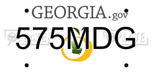 575MDG Georgia License Plate
