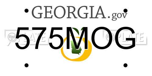 575MOG Georgia License Plate