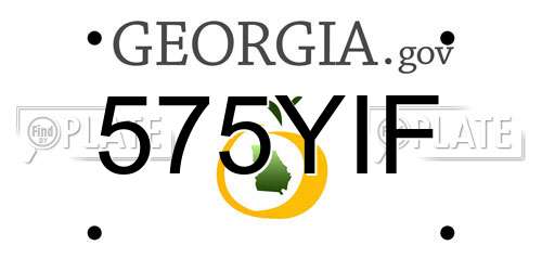 575YIF Georgia License Plate
