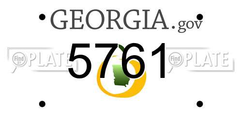 5761 Georgia License Plate