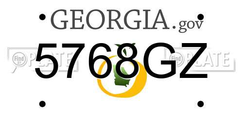 5768GZ Georgia License Plate
