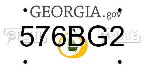 576BG2 Georgia License Plate
