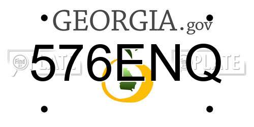 576ENQ Georgia License Plate