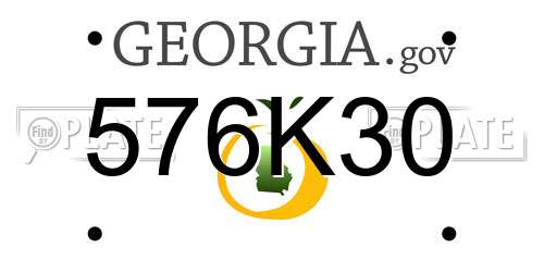 576K30 Georgia License Plate
