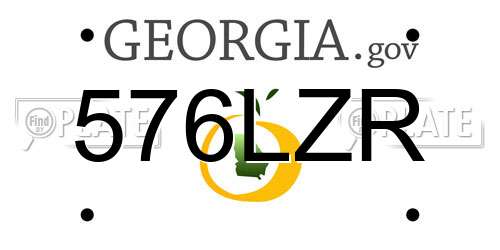 576LZR Georgia License Plate