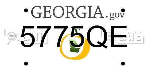 5775QE Georgia License Plate
