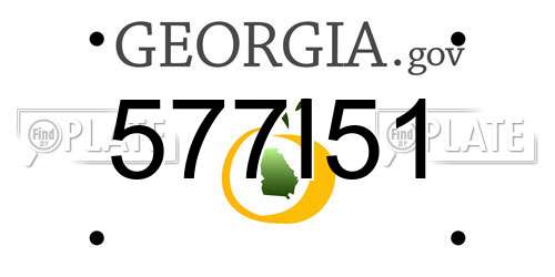 577I51 Georgia License Plate