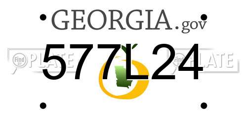 577L24 Georgia License Plate
