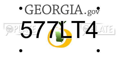 577LT4 Georgia License Plate