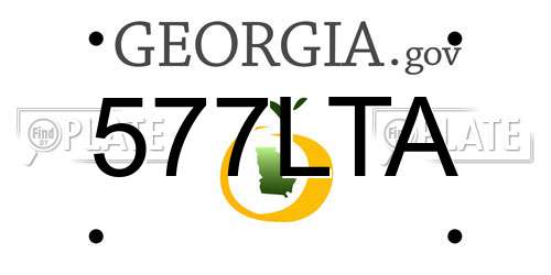 577LTA Georgia License Plate