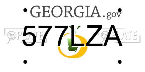577LZA Georgia License Plate