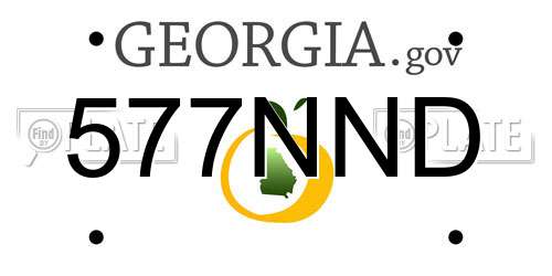 577NND Georgia License Plate