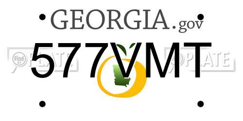 577VMT Georgia License Plate