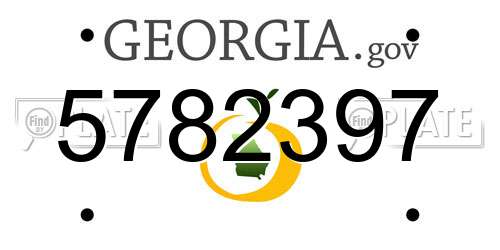 5782397 Georgia License Plate