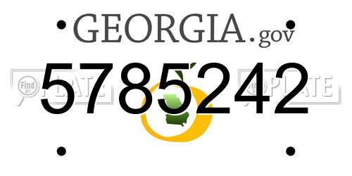 5785242 Georgia License Plate