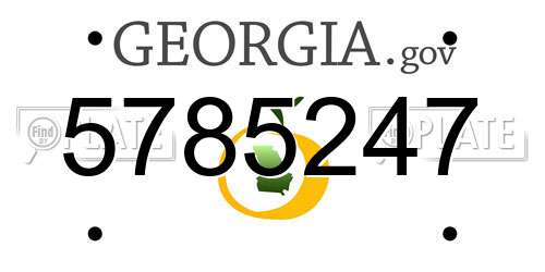 5785247 Georgia License Plate