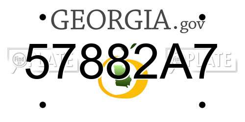 57882A7 Georgia License Plate