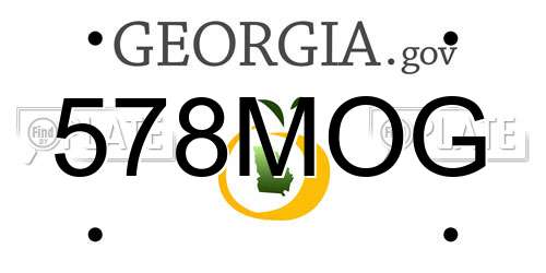 578MOG Georgia License Plate