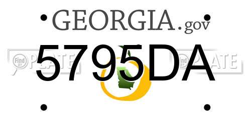 5795DA Georgia License Plate
