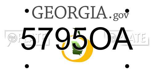 5795OA Georgia License Plate