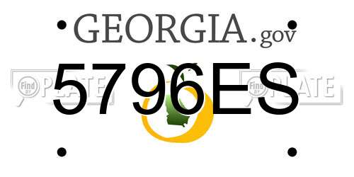 5796ES Georgia License Plate