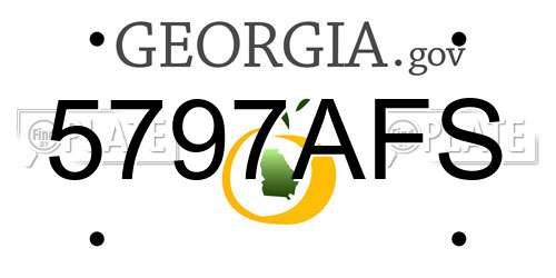 5797AFS Georgia License Plate