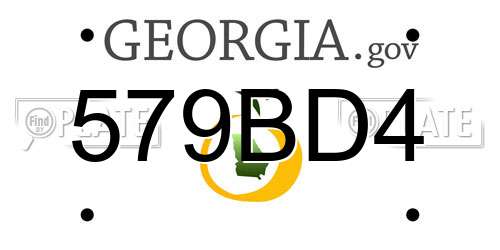 579BD4 Georgia License Plate