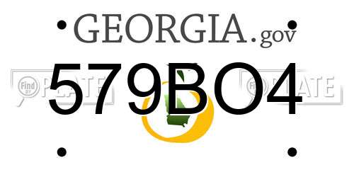 579BO4 Georgia License Plate