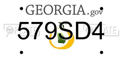 579SD4 Georgia License Plate