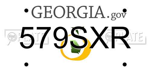 579SXR Georgia License Plate