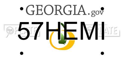 57HEMI Georgia License Plate