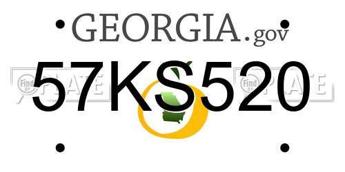 57KS520 Georgia License Plate