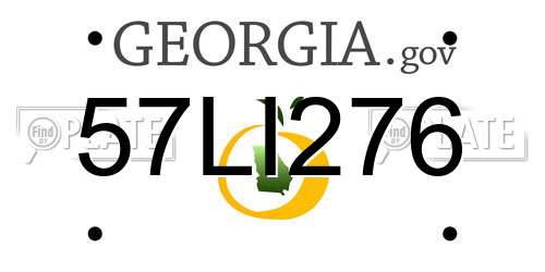 57LI276 Georgia License Plate