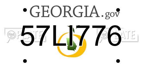 57LI776 Georgia License Plate
