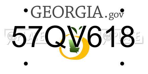 57QV618 Georgia License Plate