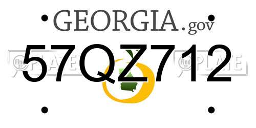 57QZ712 Georgia License Plate