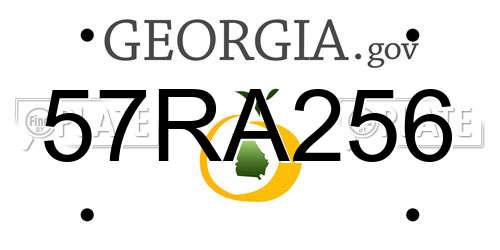57RA256 Georgia License Plate