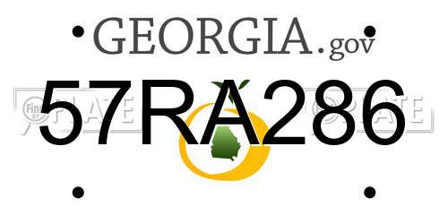 57RA286 Georgia License Plate
