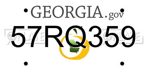 57RQ359 Georgia License Plate