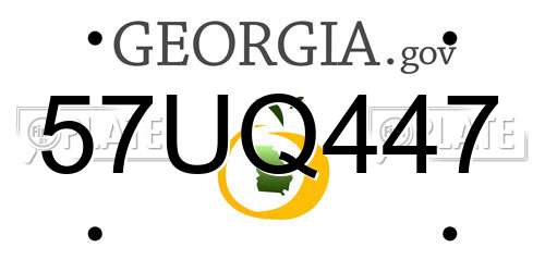 57UQ447 Georgia License Plate