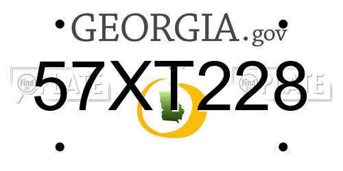 57XT228 Georgia License Plate