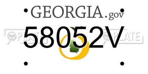 58052V Georgia License Plate