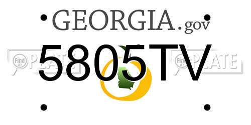 5805TV Georgia License Plate