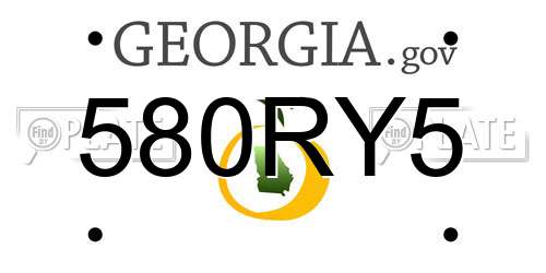 580RY5 Georgia License Plate