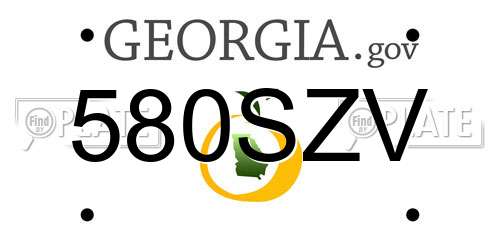 580SZV Georgia License Plate